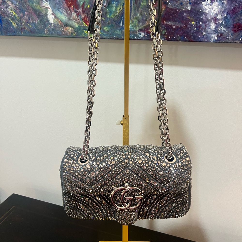Gucci crystal Marmont flap  limited edition winter 2025
